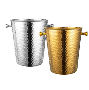 Barware Supplies Beverage Cooler Party Service for Bucket Glossy Finished Stainless Steel American Style Portable Party Bucket - Product Image 3