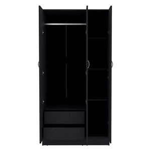 Deposito E-SHOP armadio a 3 porte Westbury nero con cassetti 2 interni - Product Image 4