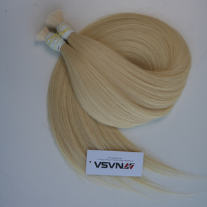 Grado 100 gramos Color claro Extensiones de cabello humano virgen crudo vietnamita Estilo de onda recta teñida a granel - Product Image 4