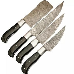 Custom Japanese Chef <b>Knife</b> <b>Set</b> Hand Forged Damascus Steel <b>Sharp</b> Blade Eco-Friendly 5 Pcs Fruit Vegetable Cutting Daily Use - Product Image 4