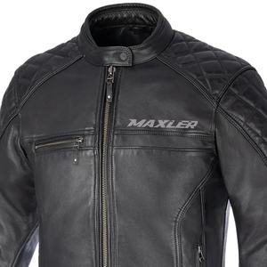 Motorcycle Leather Jacket Men CE Removable Armor <b>Pads</b> Heavy Duty Cowhide Racing Touring Street Biker Riding Winter Windproof - Product Image 4