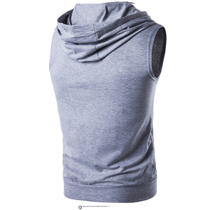 Chaleco con Capucha sin Mangas, Tallas Grandes, 100% Algodón, Impermeable, Transpirable, para Hombre - Product Image 2
