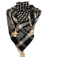 Shemagh, foulard arabe pour la tête et le cou, doux et confortable, Keffiyah, 140cm x 140cm