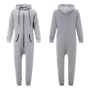 Pijama Enterizo Personalizado de Forro Polar para Hombre, Conjunto de Bata y Pijama Transpirable con Capucha, Ropa de Dormir de Tallas Grandes - Product Image 4