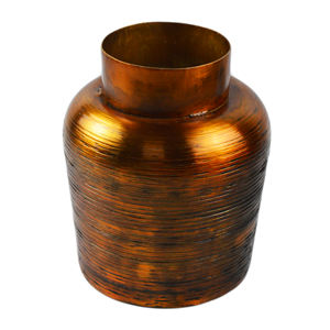 Jarrones y Macetas Modernos de Color Cobre con Diseño Floral, Decoración Interior y Exterior para Oficina, Sala de Estar, Restaurantes y Bodas, Jarrones Metálicos - Product Image 1