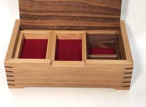 Boîte de rangement pour bijoux en bois de luxe classique de haute qualité, faite à la main, écologique, de forme carrée, taille personnalisée - Product Image 3