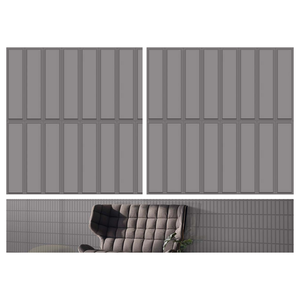 Carreaux muraux architecturaux 300x300 en porcelaine émaillée sculptée, texture de luxe, pour la décoration intérieure des espaces commerciaux et les halls d'accueil - Product Image 1