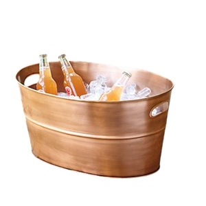 Seau à glace en acier inoxydable, design industriel rond, résistant à la rouille, refroidisseur de boissons pour fêtes, pour la maison et l'hôtel, refroidisseur de bouteilles de vin - Product Image 3