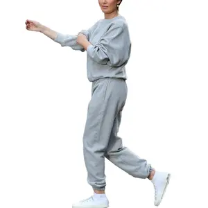 CHARR行业生产的灰色颜色女士棉绒女式运动服