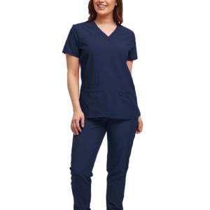 Conjuntos de Uniformes Casuales de Verano para Mujer, Tallas Grandes, 100% Algodón Denim, Transpirables, para Hospital, Clínica Dental, Salón de Belleza, Spa - Product Image 1