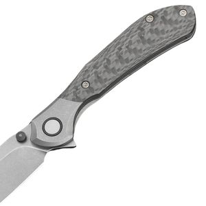 Couteaux de poche pliants modernes avec lame à motif ondulé détaillé, manche en métal fin et construction pliante sécurisée pour un usage quotidien - Product Image 2