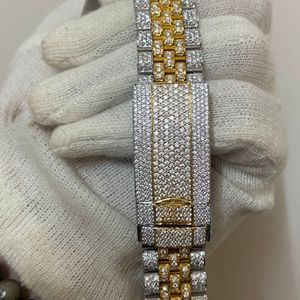 Reloj de Diamantes Cultivados en Laboratorio DEF de Alta Calidad, Diamantes Incoloros, Estilo Hip Hop - Product Image 3