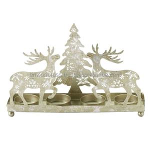 เชิงเทียนอลูมิเนียมรูปกวางเรนเดียร์ที่ใส่เทียนดีไซน์หรูหราเชิงเทียนโลหะตกแต่งงานปาร์ตี้แฟนซี - Product Image 1