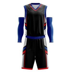 Ensemble d'uniformes de basketball pour équipes américaines, en tissu mesh, avec surpiqûres, style rétro, personnalisable, prix de gros abordable - Product Image 3
