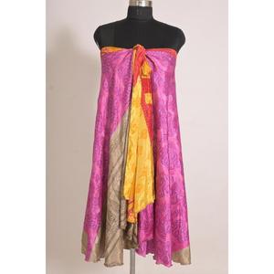Jupe longue en soie florale vintage pour femmes, style traditionnel fait main - Product Image 4