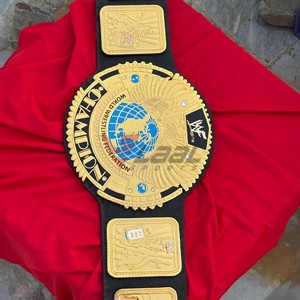 Cinturón de Campeonato Personalizado con Logotipo de Águila Grande, Placas de Zinc Doradas, Tamaño Adulto, Correa de Cuero Unisex - Product Image 2
