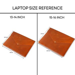 Housse pour ordinateur portable en cuir véritable, motif personnalisé, logo sur mesure, sacoche pour ordinateur portable de voyage d'affaires - Product Image 5