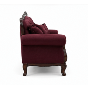 Sofá de Madera de Teca Sólida de Lujo, 3 Plazas, Muebles de Sala de Estar, Sofá de Madera Tapizado Moderno, Muebles para Hotel, Villa y Hogar - Product Image 3