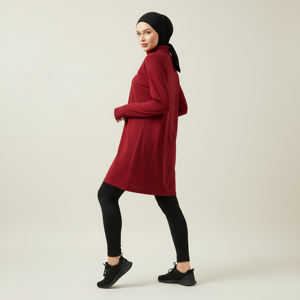 Camiseta de Manga Larga para Mujer, con Orificios para Pulgares, UPF50+, Absorbente de Sudor, Ecológica, Ropa Modesta Musulmana, Ropa Deportiva Informal - Product Image 1