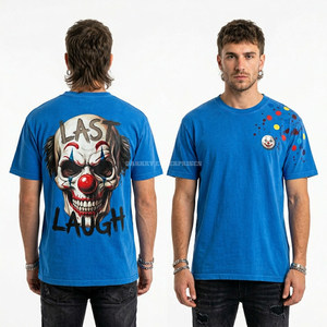 T-shirt blanc crème personnalisé pour homme, motif tatouage crâne et poignard 'Stay True', coton 210 GSM, fournisseur en gros, usine de vêtements OEM ODM - Product Image 6