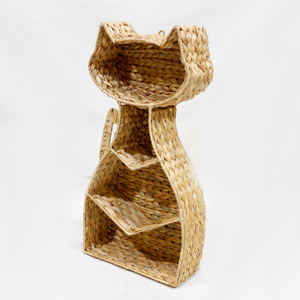 Étagère murale pour chat en jacinthe d'eau, forme animale bohème, décoration d'intérieur, salon, pièce unique, artisanat fait main - Product Image 3