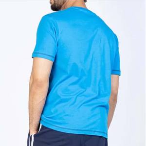 เสื้อยืดเปล่าแบบยูนิเซ็กซ์ขายส่งจำนวนมาก เสื้อยืดโพลีเอสเตอร์สำหรับสกรีนโลโก้ เสื้อยืดเปล่าเรียบๆ เสื้อยืดผู้ชาย - Product Image 2