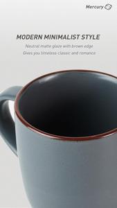 แก้วกาแฟเซรามิกดีไซน์หรูหรา เคลือบด้านแบบดิบ ทรงกระบอกเรียบหรู ด้ามจับถนัดมือ เก็บความร้อนได้ดี เหมาะสำหรับใช้ในชีวิตประจำวัน - Product Image 5