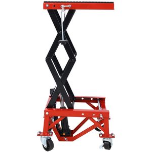 Presa a forbice idraulica per moto da 300 libbre rossa per piccole moto da cross con ruote a pedale - Product Image 2