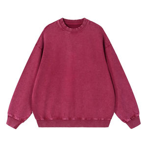 Sudadera Oversize de Cuello Redondo, Color Sólido, Tejida, Unisex, para Otoño, Corte Regular, Manga Larga - Product Image 6
