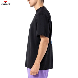 T-shirt Homme Oversize Personnalisé pour le Sport et la Gym, Impression Sérigraphique, 100% Coton Écologique, Grammage Lourd, Vente en Gros - Product Image 4