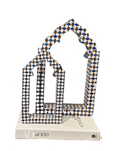 Exquisito Adorno Colgante de Luna Creciente con Diseño de Mezquita, Incrustado a Mano, Elegante Decoración Islámica para el Hogar, Celebración Festiva - Product Image 3