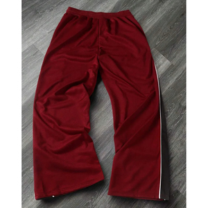 Pantalon évasé de qualité supérieure pour homme, style décontracté avec taille élastique et poches latérales, motif droit, matière polaire - Product Image 4