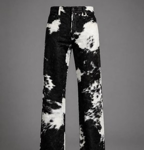 Pantalon en cuir de vachette pour femme, taille haute, élégant, mode streetwear, décontracté, moderne, pantalon de créateur, fabricant OEM sur mesure - Product Image 3
