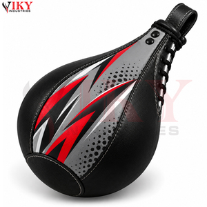 Balón de Velocidad Colgante de Cuero Sintético Premium con Gráficos de Rayos, Balón de Entrenamiento de Boxeo Resistente y Absorbente de Impactos - Product Image 4