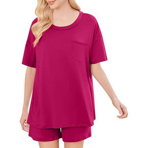 Conjunto corto informal de dos piezas para mujer con corte holgado, perfecto para fiestas al aire libre y viajes a la playa. - Product Image 3