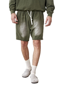 <b>Men's</b> Casual Solid Color Cotton <b>Shorts</b> With Drawstring And Pockets Mid Waist Breathable <b>Woven</b> Style <b>Men</b> Acid Wash <b>Shorts</b> - Product Image 4