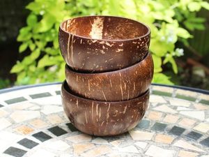 Coconut Shell Bowls Natural Texture Eco-Friendly Salad Rice Serving Bowls Wholesale by Eco2go Vietnam - Product Image 3