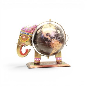 Handcrafted Iron <b>Elephant</b> Table Globe | Decorative World Globe Showpiece for Home & Office <b>Decor</b> - Product Image 3