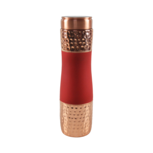 Red Colored <b>Copper</b> <b>Bottle</b> With Hammered Design Most Demanding Low Price Fancy Look Use for Containing <b>Drinking</b> Water Home Decors - Product Image 1
