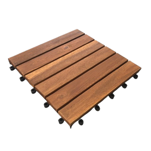 Kanhome Special Promotion T6A2 Anti-Slip Sustainable Acacia 6 <b>Slats</b> 24mm Thick <b>Wood</b> Decking Tile for Safe Outdoor Space - Product Image 1