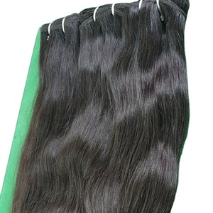 Venta al por mayor de alta calidad 100% extensiones de cabello Remy indio virgen doble trama Natural recto crudo paquetes cutícula alineada máquina - Product Image 3