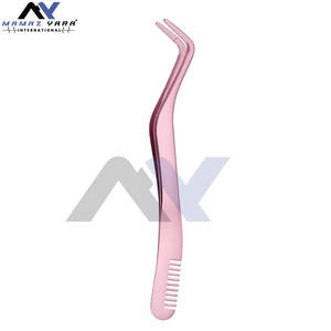 แหนบต่อขนตาปลอมขายส่ง สีชมพู แบรนด์ส่วนตัว แหนบต่อขนตาสีโรสโกลด์ - Product Image 5