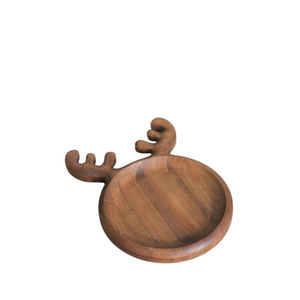 Tabla de cortar grande de madera de acacia con asa, tabla redonda de madera para cortar carne, tabla para servir pan, plato para queso, en oferta. - Product Image 6