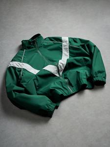 OEM Custom Logo Contrast Curved Panel <b>jacket</b> for <b>men</b> Oversized Loose Fit Full Zip Nylon Windbreaker Baggy Track Pants Factory - Product Image 2