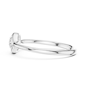 MINIMALIST LAB GROWN DIAMOND <b>RING</b> <b>SET</b> 18KT WHITE <b>GOLD</b> RHODIUM PLATED CERTIFIED ENGAGEMENT PARTY VALENTINE GIFTING GLAM DAILY USE - Product Image 4