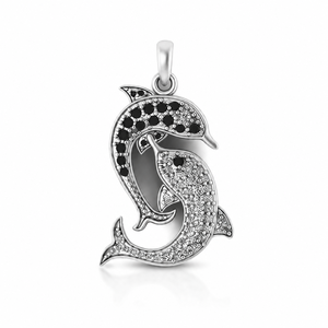 Joyería Fina para Mujer, Collar con Colgante de Delfín con Diamantes de Moissanita, Oro 10K, Diseño Personalizado, Amuleto de la Suerte, Regalo de Moda - Product Image 6