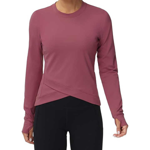 Wholesale Womens Long Sleeve Compression Shirt <b>Thumb</b> <b>Hole</b> Slim Fit Stretchy Quick Dry Gym Yoga Athletic <b>Top</b> Knitted Digital - Product Image 4