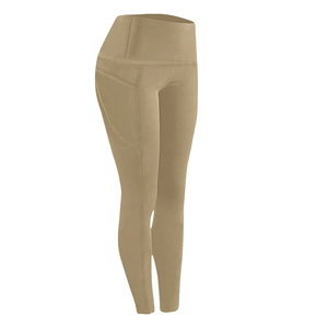 Leggings térmicos sin costuras con forro polar de cintura alta para invierno, color caqui, leggings térmicos para clima frío para actividades al aire libre. - Product Image 2