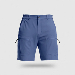Pantalones Cortos de Senderismo para Hombre, Tejido Sólido, Transpirable, de Lona, Cintura Alta, Secado Rápido, Estilo Casual, con Bolsillos Tipo Bermuda y Cierre con Cordón - Product Image 2