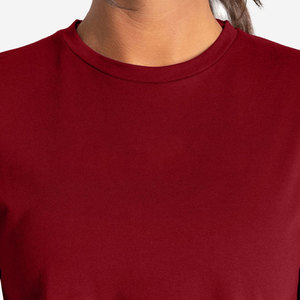 Camiseta Deportiva sin Costuras para Mujer, Diseño de Top Corto, Talla Grande, Ropa Deportiva de Verano, Color Sólido, Hombros Caídos - Product Image 3